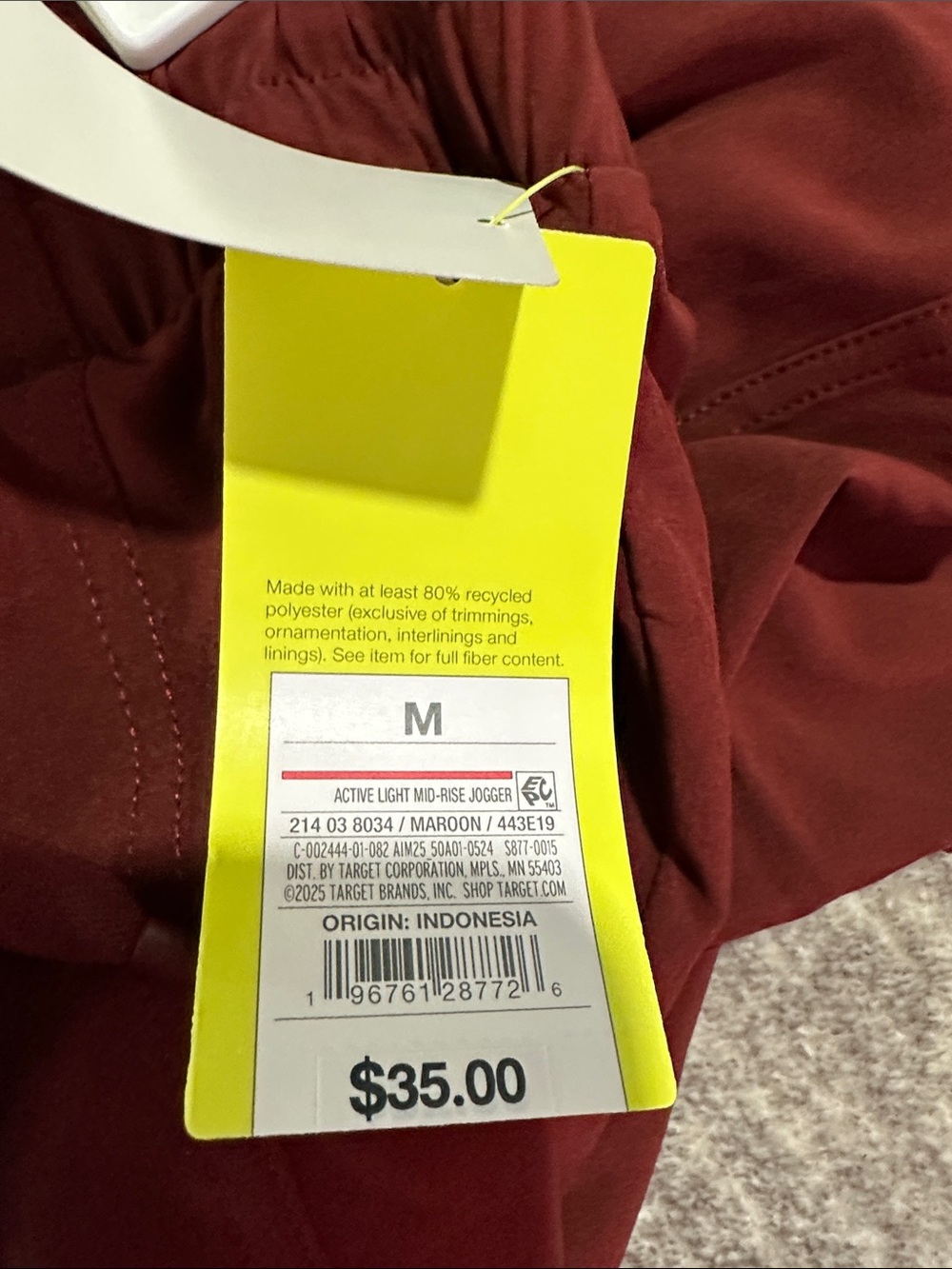 all in motion Women's Track Joggers in Brick Red - Picture 5 of 5
